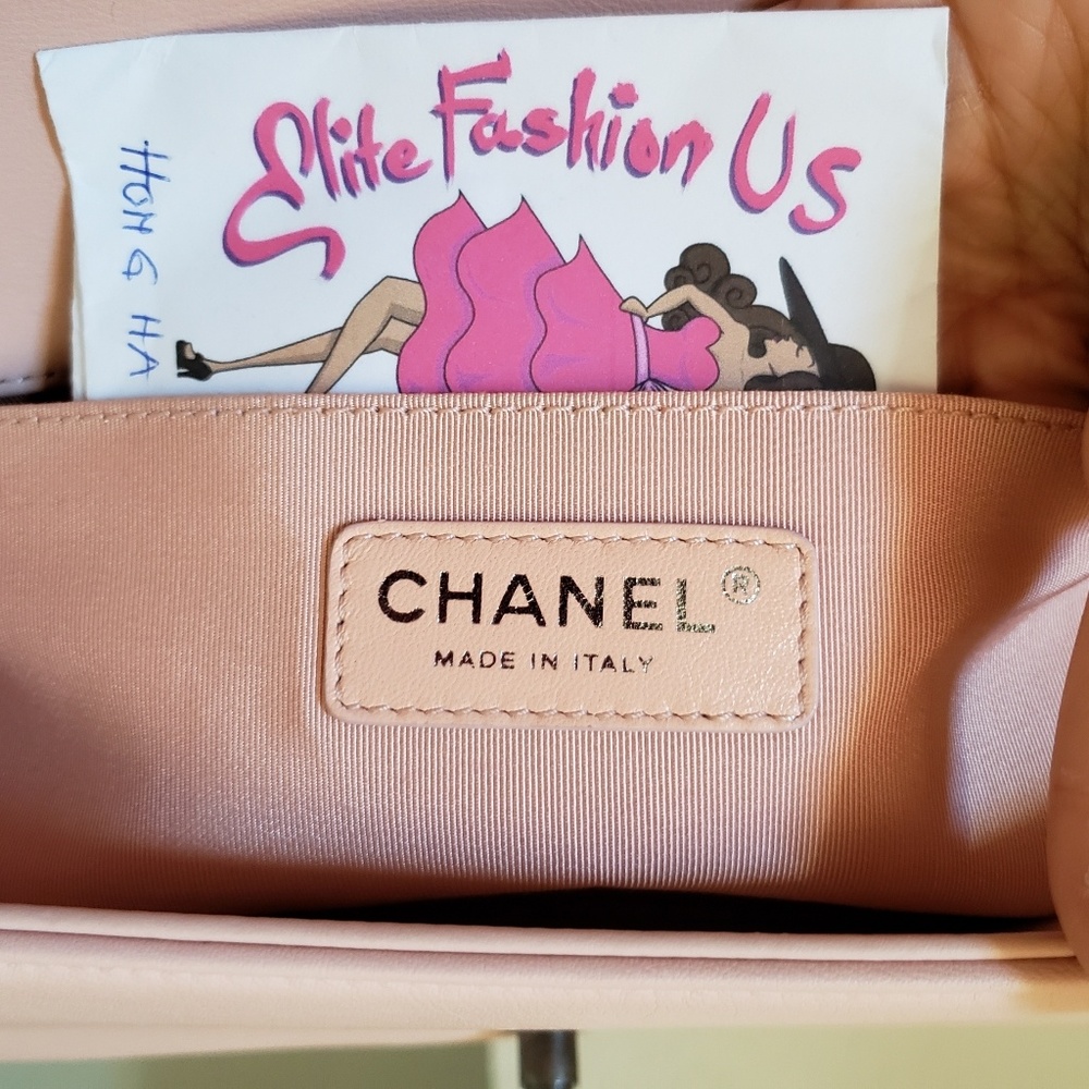 Chanel boy pink Lambskin medium bag - Picture 6 of 8